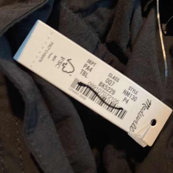 Madewell NWT Petite Halter Tiered Midi Dress Size 4P in Black Poplin Cotton - Picture 7 of 8